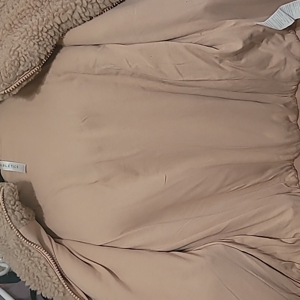 Fabletics Teddy Sherpa Full Zip Jacket Coat With Hood Size Large - Picture 7 of 8